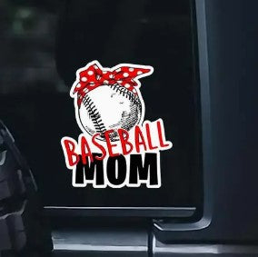 Baseball Mom Window Sticker